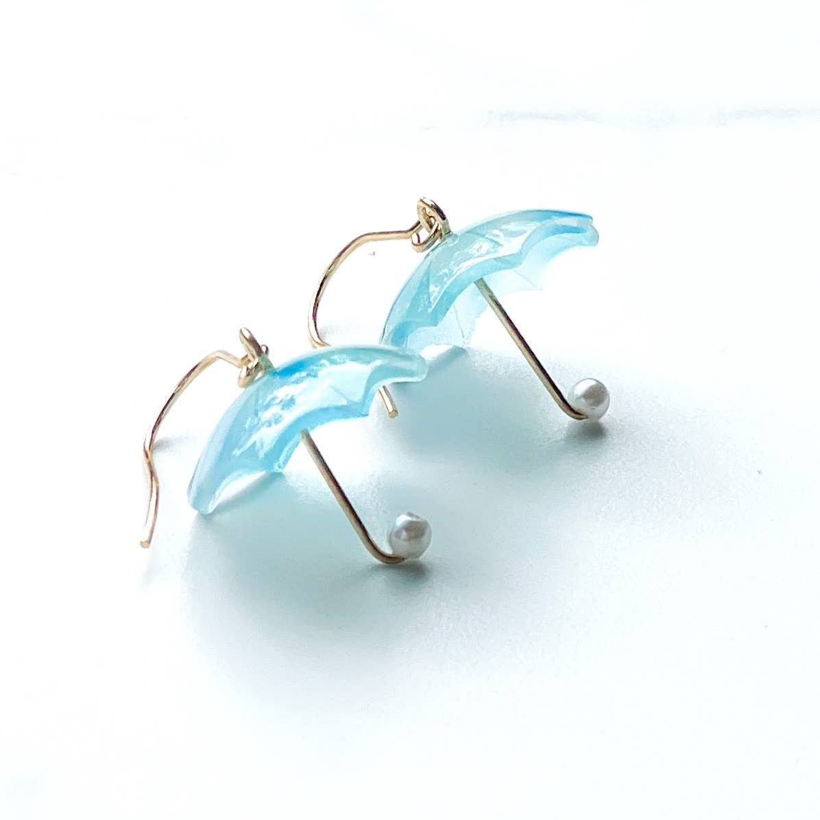 Umbrellas in Blue Wire EarringsPink tiful of LOVE