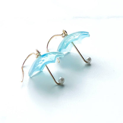 Umbrellas in Blue Wire EarringsPink tiful of LOVE