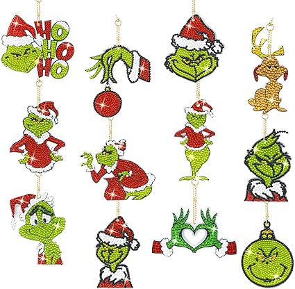 Grinchmas Collection Diamond Art Key chain or OrnamentsPink tiful of LOVE