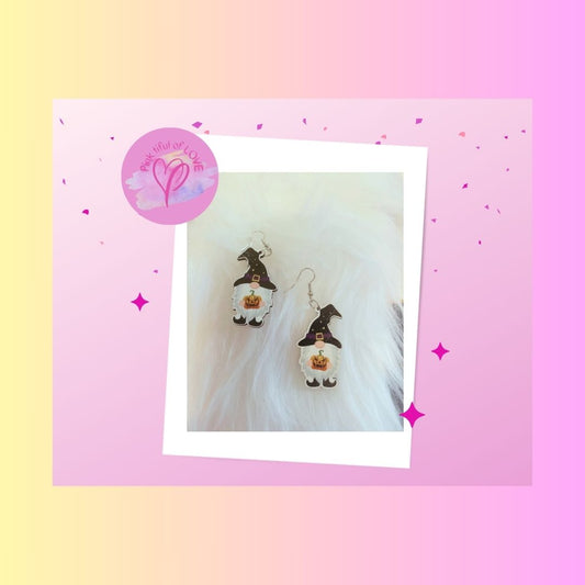 Pumpkin Gnome Wire earringsPink tiful of LOVE