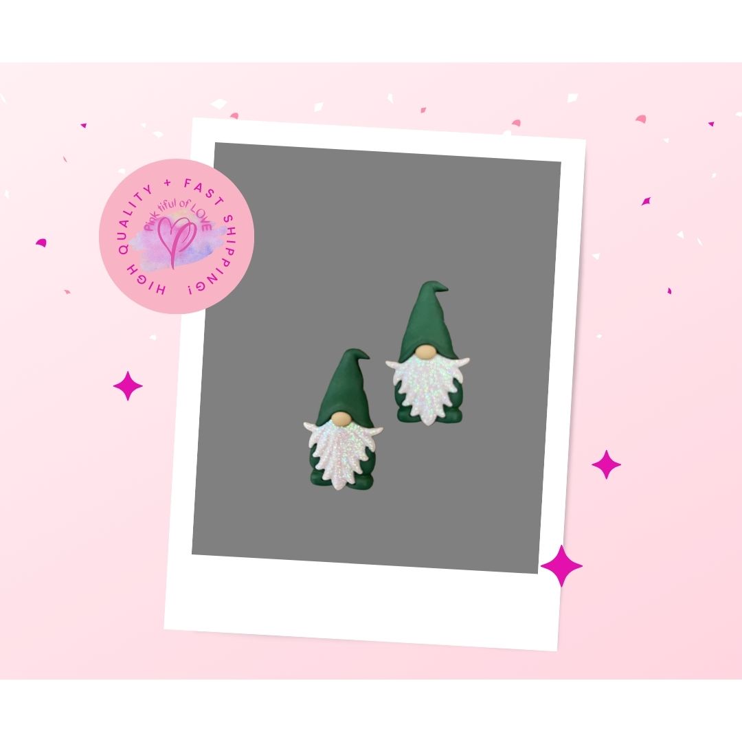 Christmas Gnome in Green Stud EarringsPink tiful of LOVE