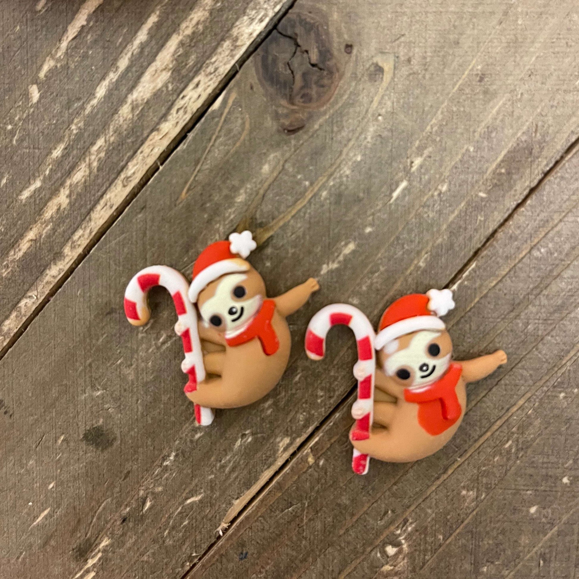 A Wonderful life-Sloth2 Christmas Stud EarringsPink tiful of LOVE