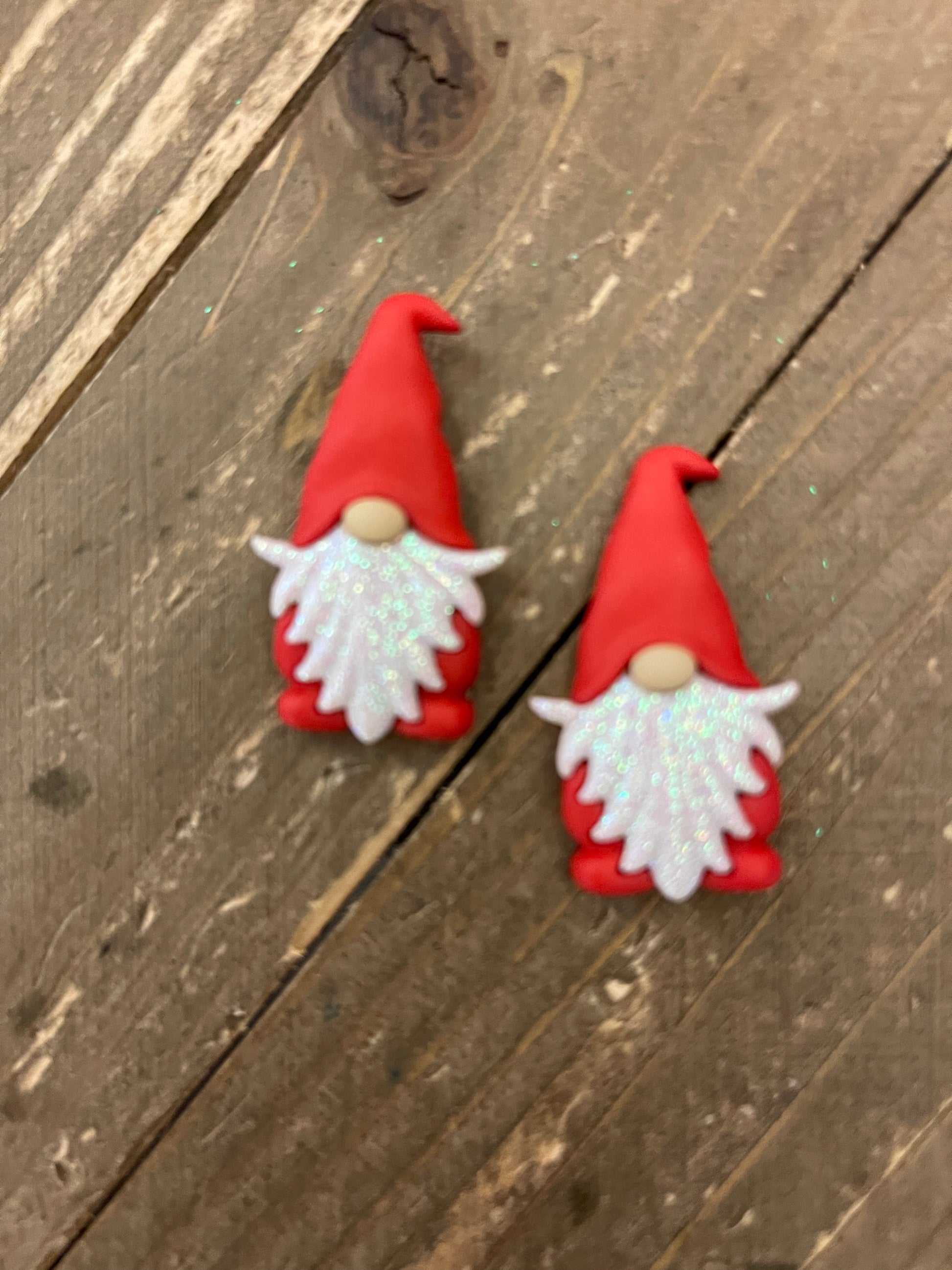 Christmas Gnome in Red Stud EarringsPink tiful of LOVE