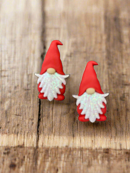 Christmas Gnome in Red Stud EarringsPink tiful of LOVE