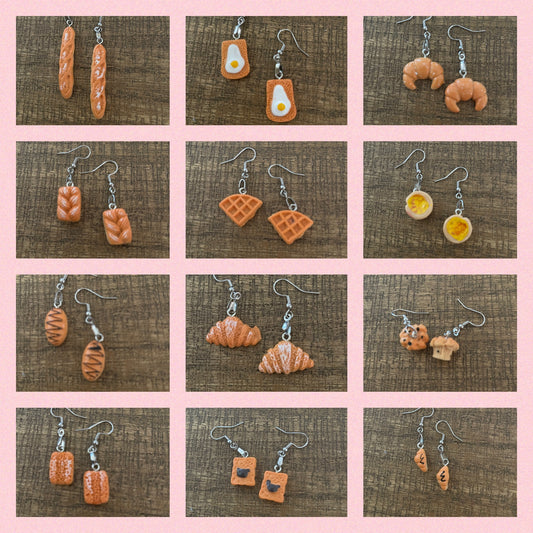 BREAKFAST FOOD COLLECTION Wire Earrings (12 to choose from)Pink tiful of LOVE