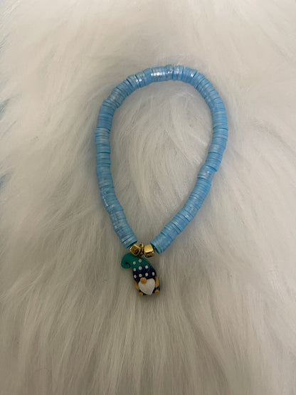 blue Gnome and Clay Beaded Stretch BraceletPink tiful of LOVE