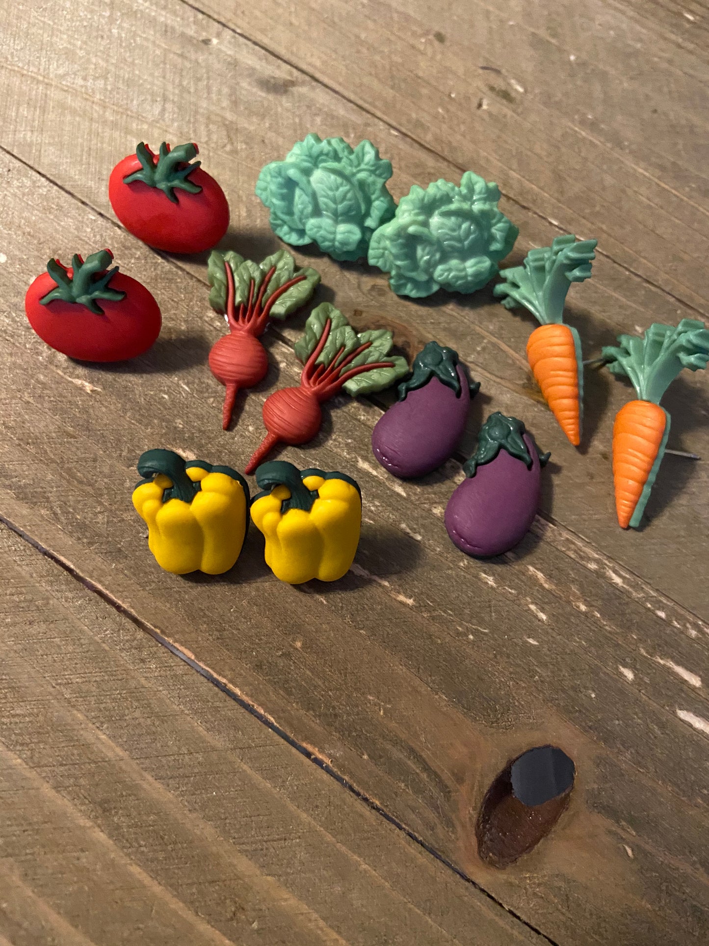 Fresh Produce Collection Post Earrings (6 vegetables to choose from)Pink tiful of LOVE