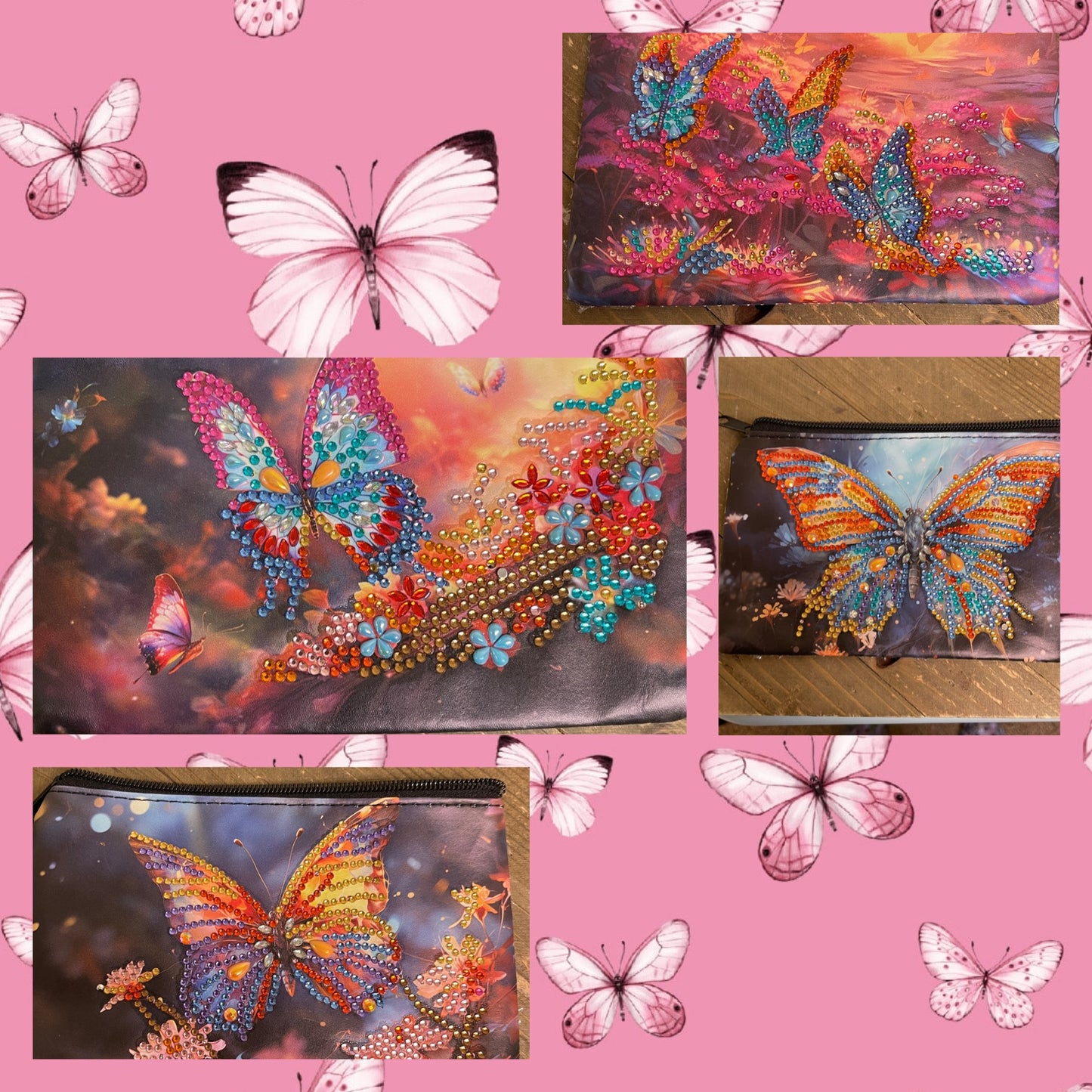 Butterfly bag/purse Diamond Painting (4 to choose)Pink tiful of LOVE