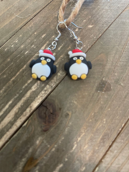 Penguins Charms Wire EarringsPink tiful of LOVE