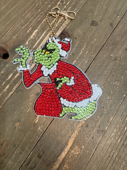 Grinchmas Collection Diamond Art Key chain or OrnamentsPink tiful of LOVE