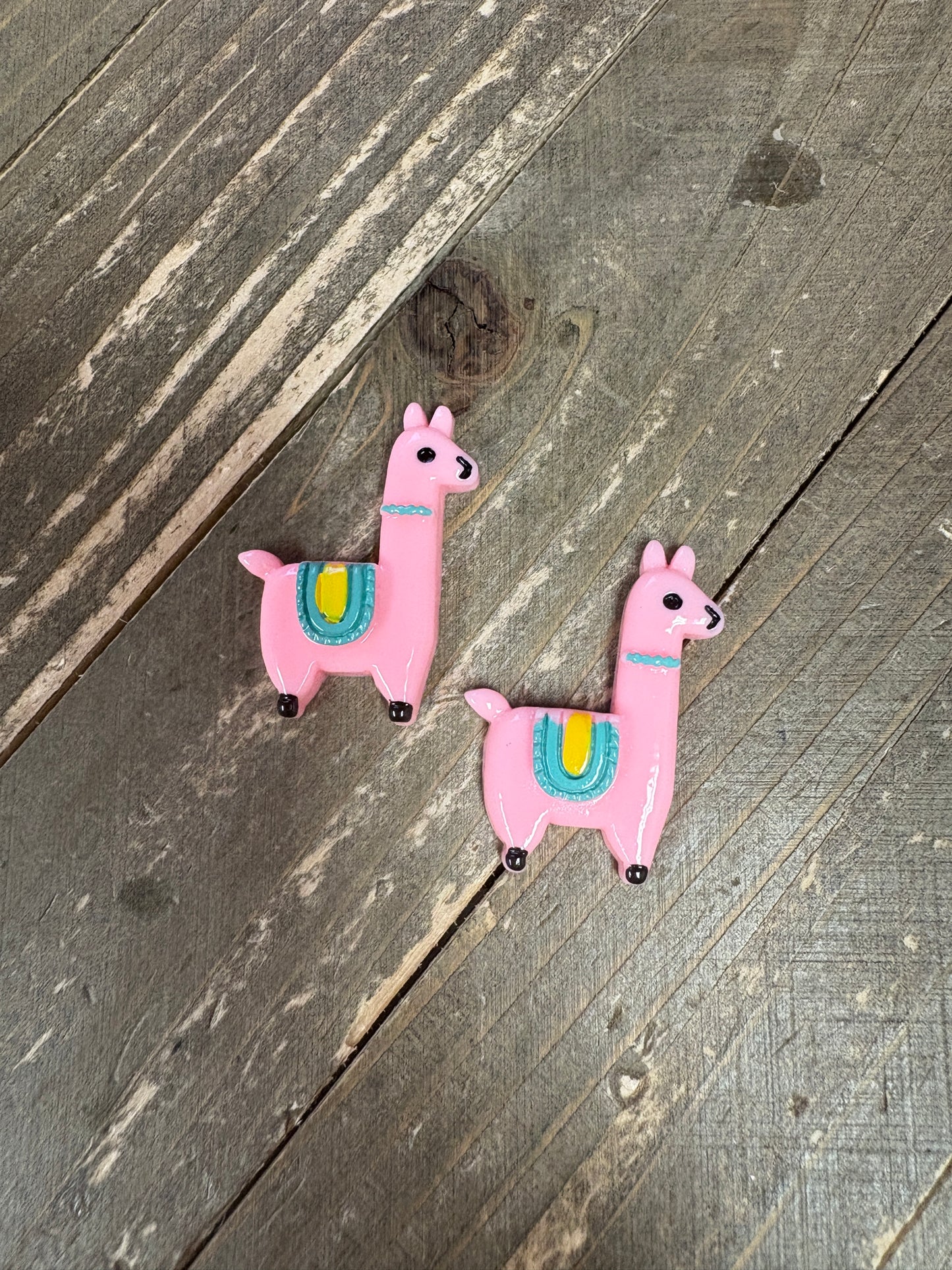 Pink Llama Stud Earrings