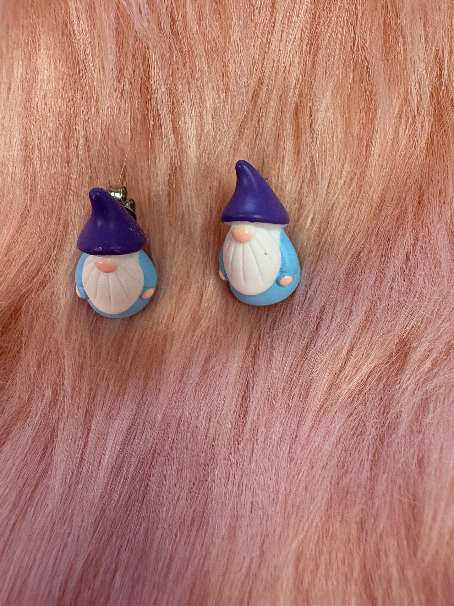 Tiny 3D Garden Gnome Stud Earrings