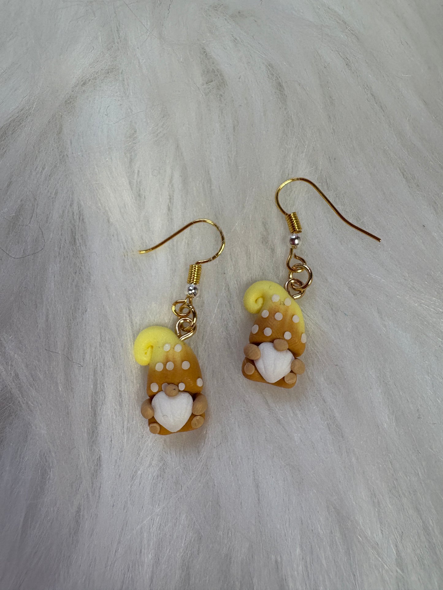 Polka Dot Gnome wire Earrings (7 colors to choose)