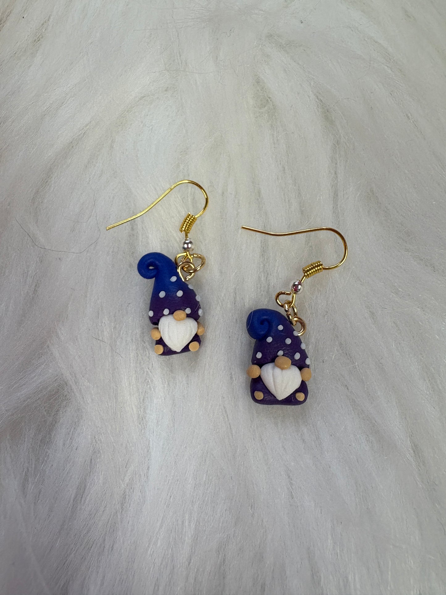 Polka Dot Gnome wire Earrings (7 colors to choose)