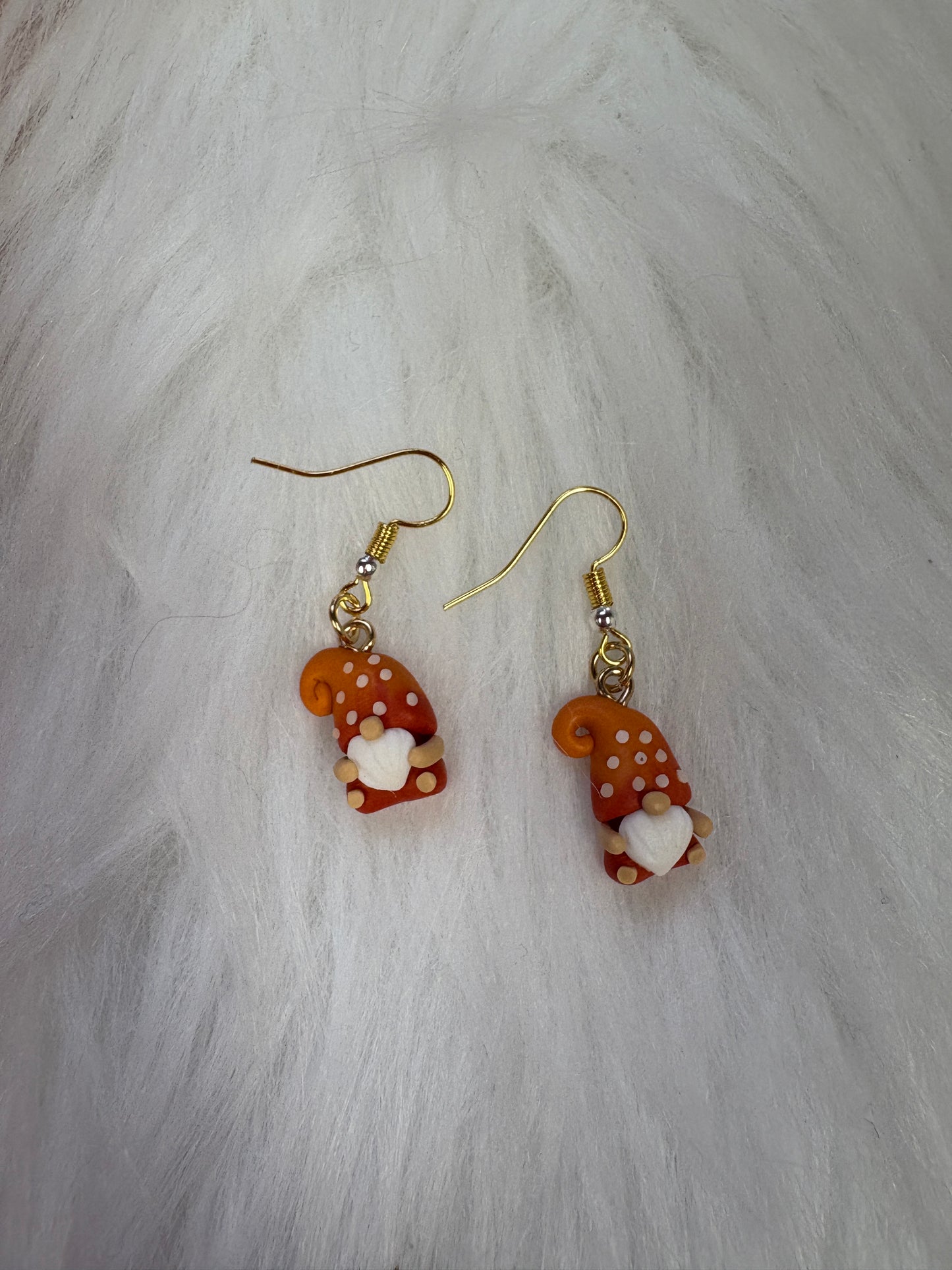 Polka Dot Gnome wire Earrings (7 colors to choose)