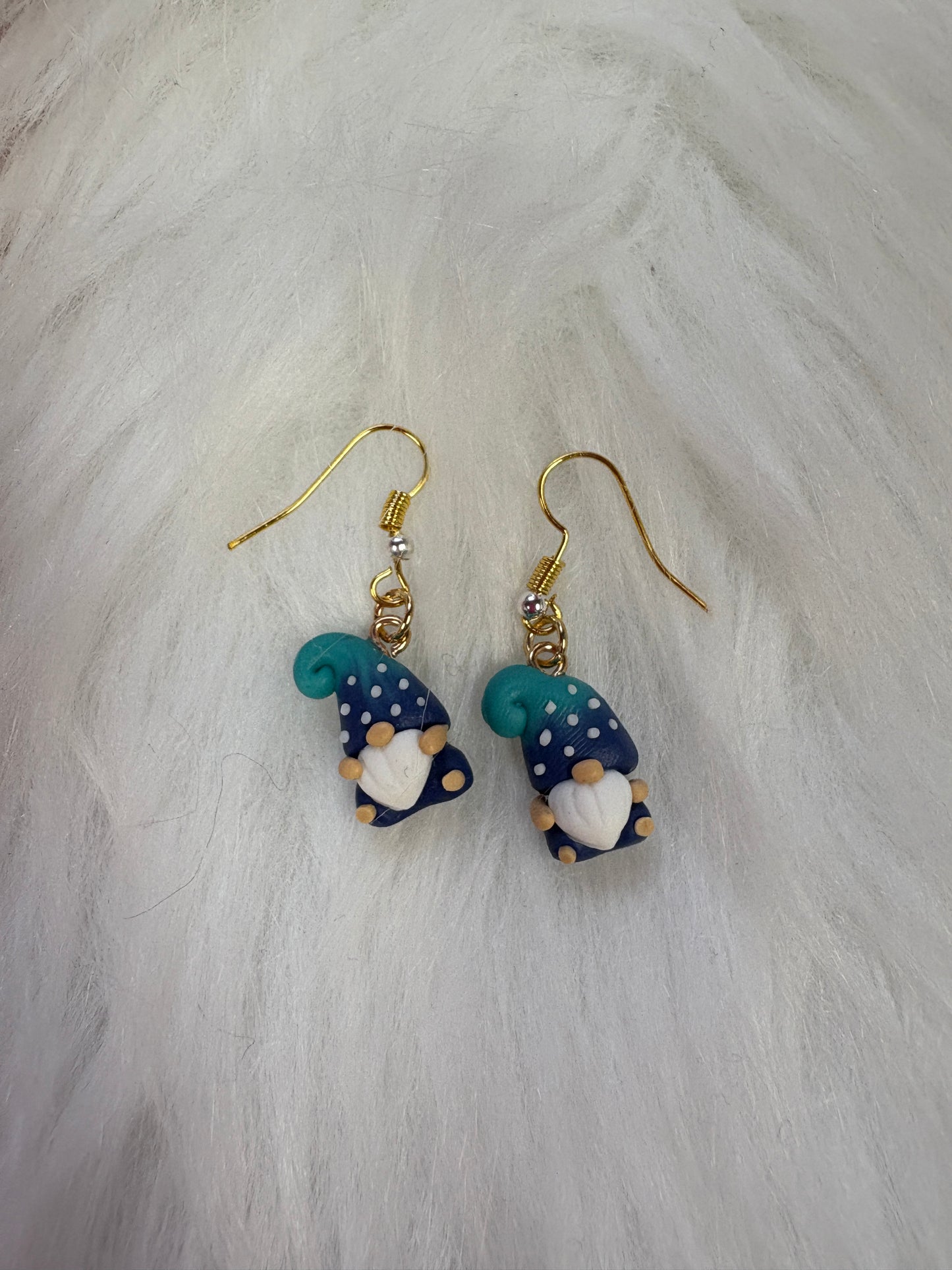 Polka Dot Gnome wire Earrings (7 colors to choose)