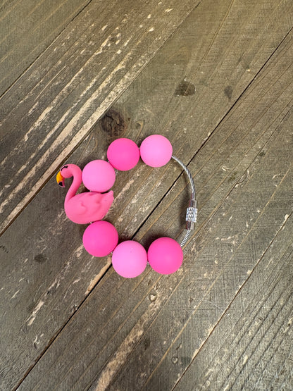 Pink Flamingo Beverage Cup/Tumbler Charm