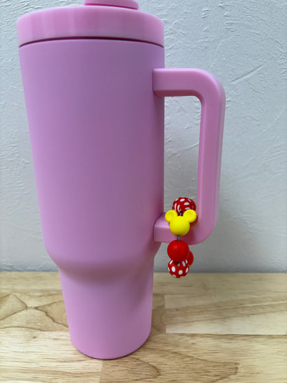 Yellow Mouse Ears Beverage Cup/Tumbler Charm