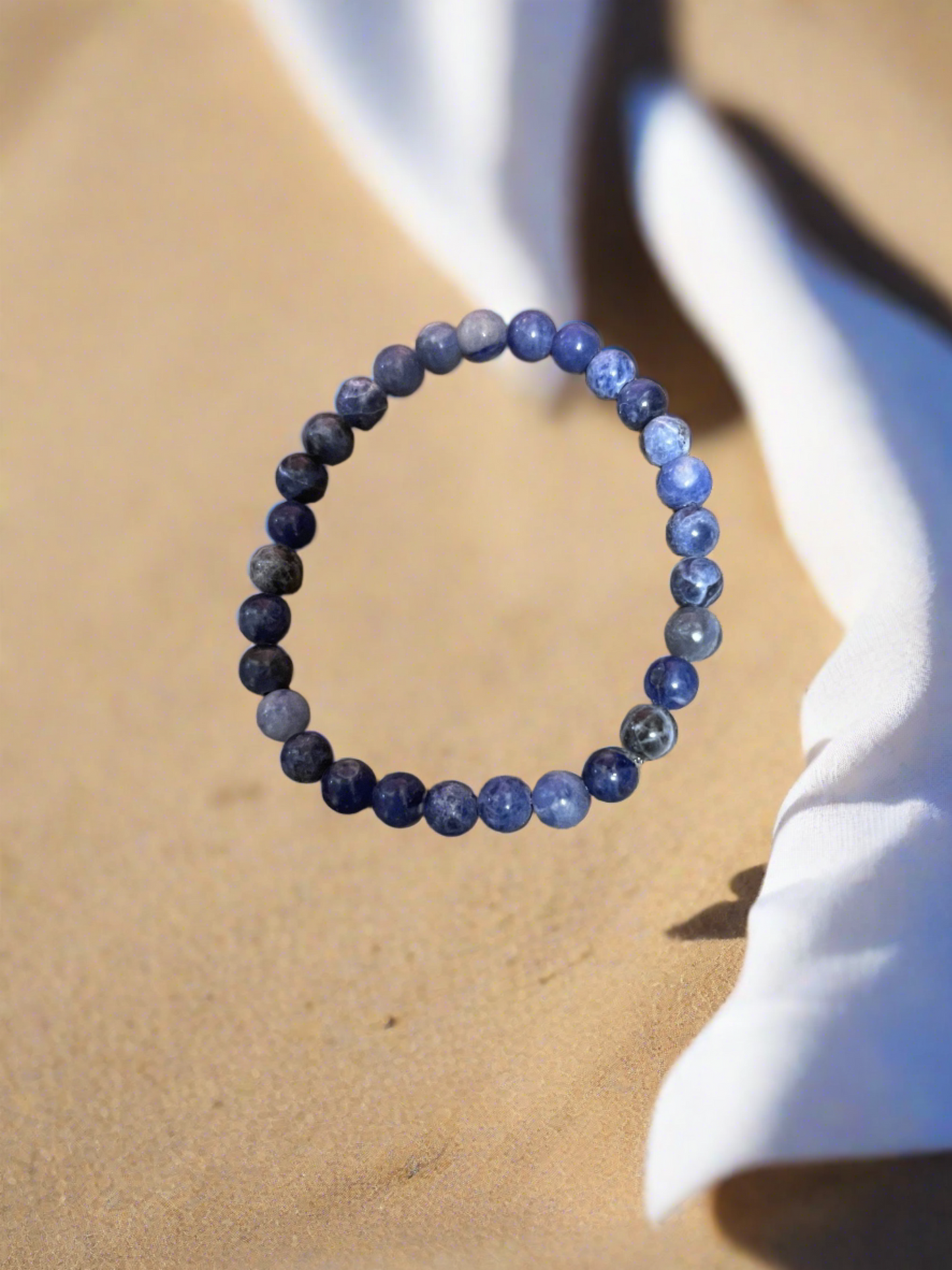 Sodalite Beaded Elastic/Stretch BraceletPink tiful of LOVE