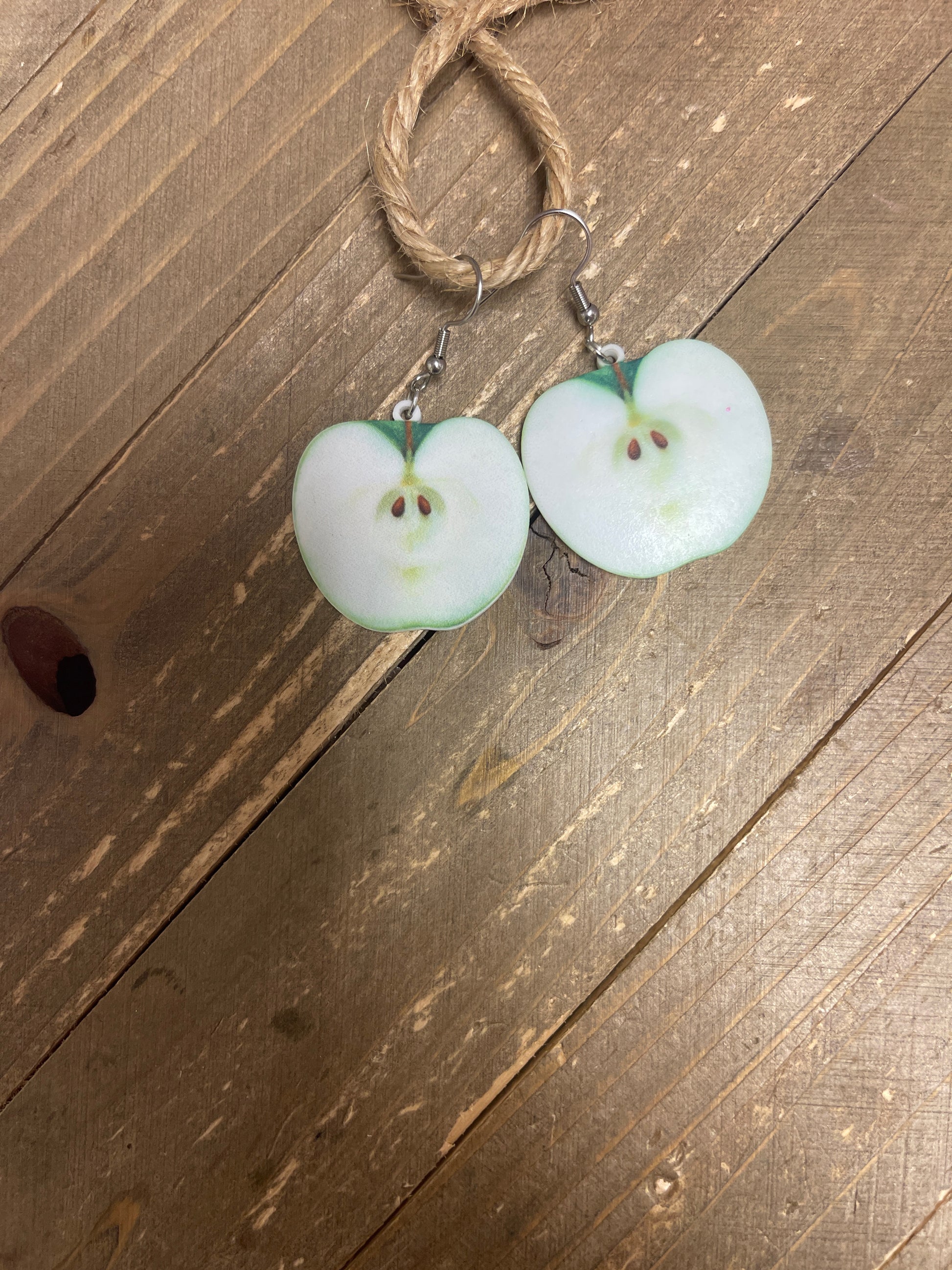 Apple Wire Earrings; one of a kind, fashion jewelry from Alien BatzPink tiful of LOVE