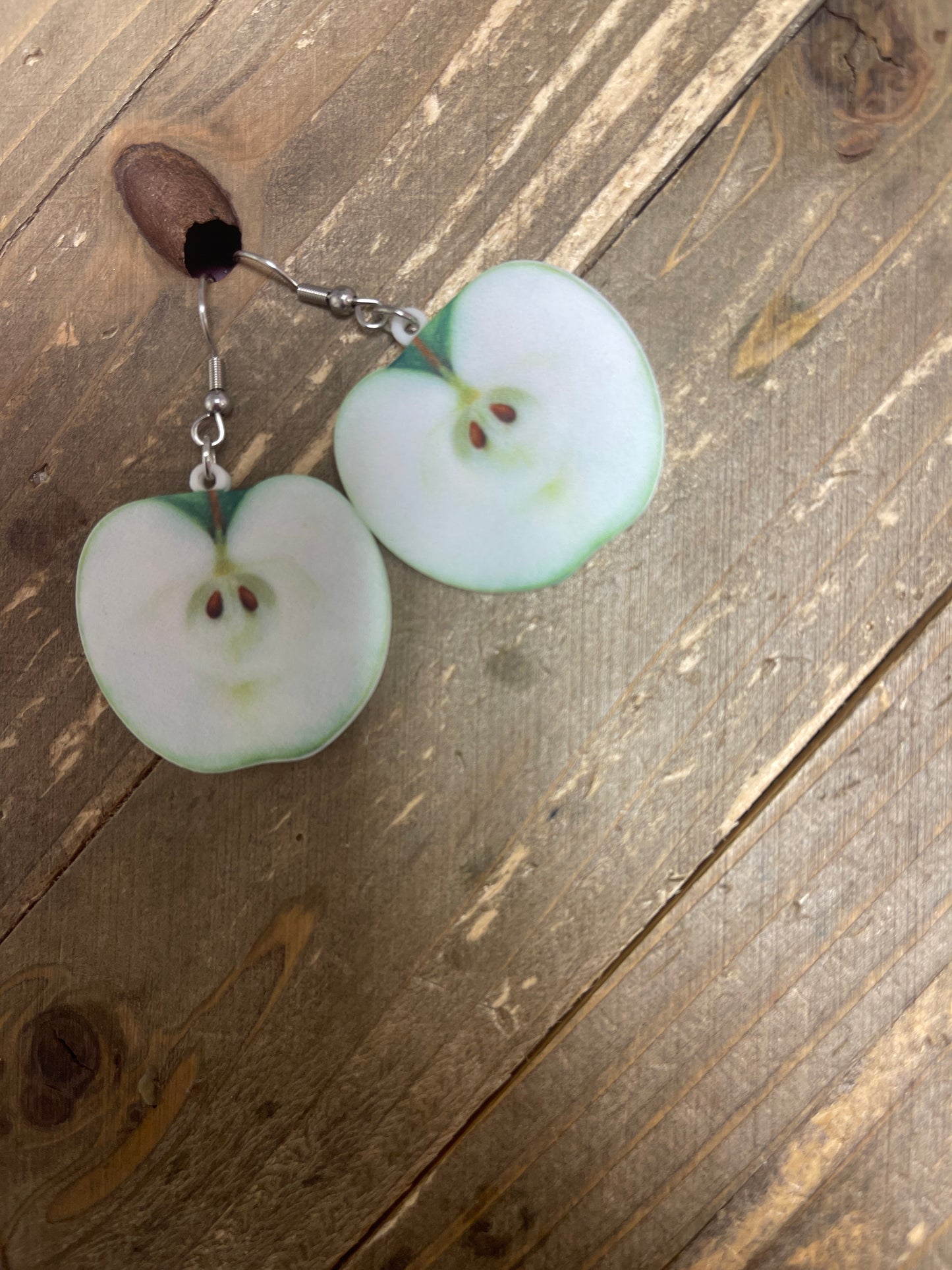 Apple Wire Earrings; one of a kind, fashion jewelry from Alien BatzPink tiful of LOVE