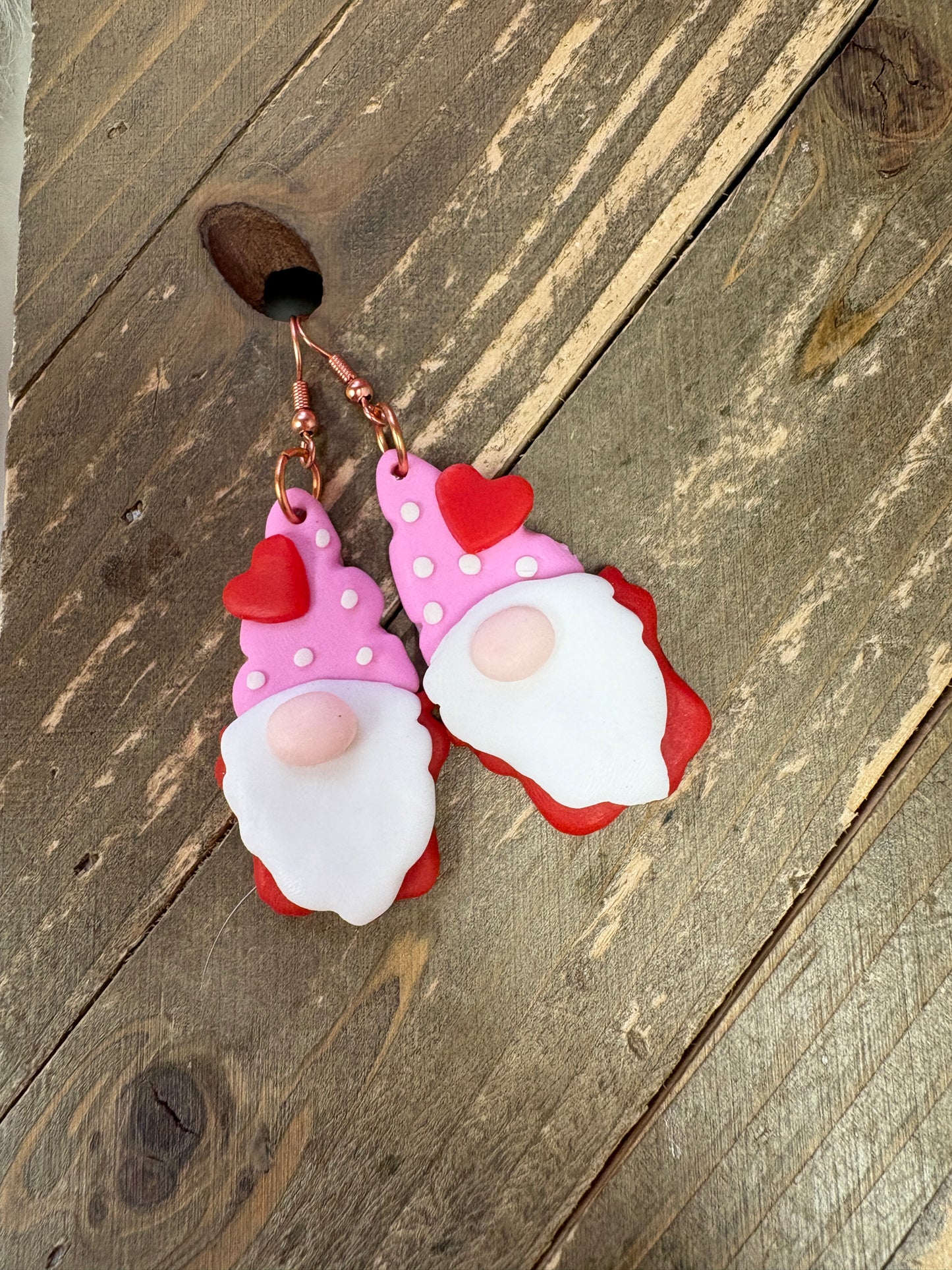 Valentine's Day Gnome Wire Earrings