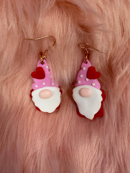 Valentine's Day Gnome Wire Earrings