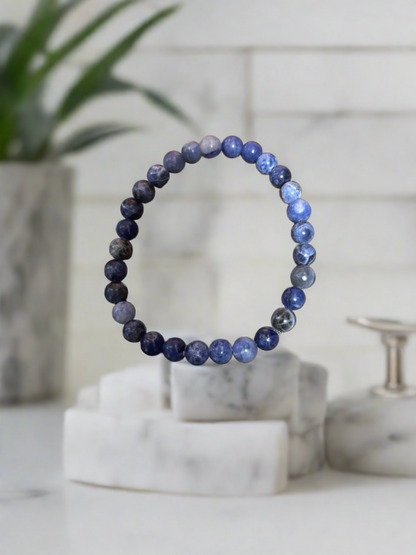 Sodalite Beaded Elastic/Stretch BraceletPink tiful of LOVE