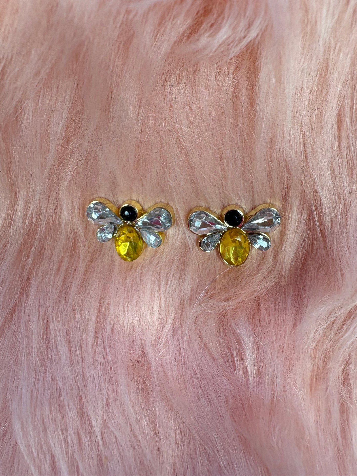 Black and Yellow Bee Stud Earrings