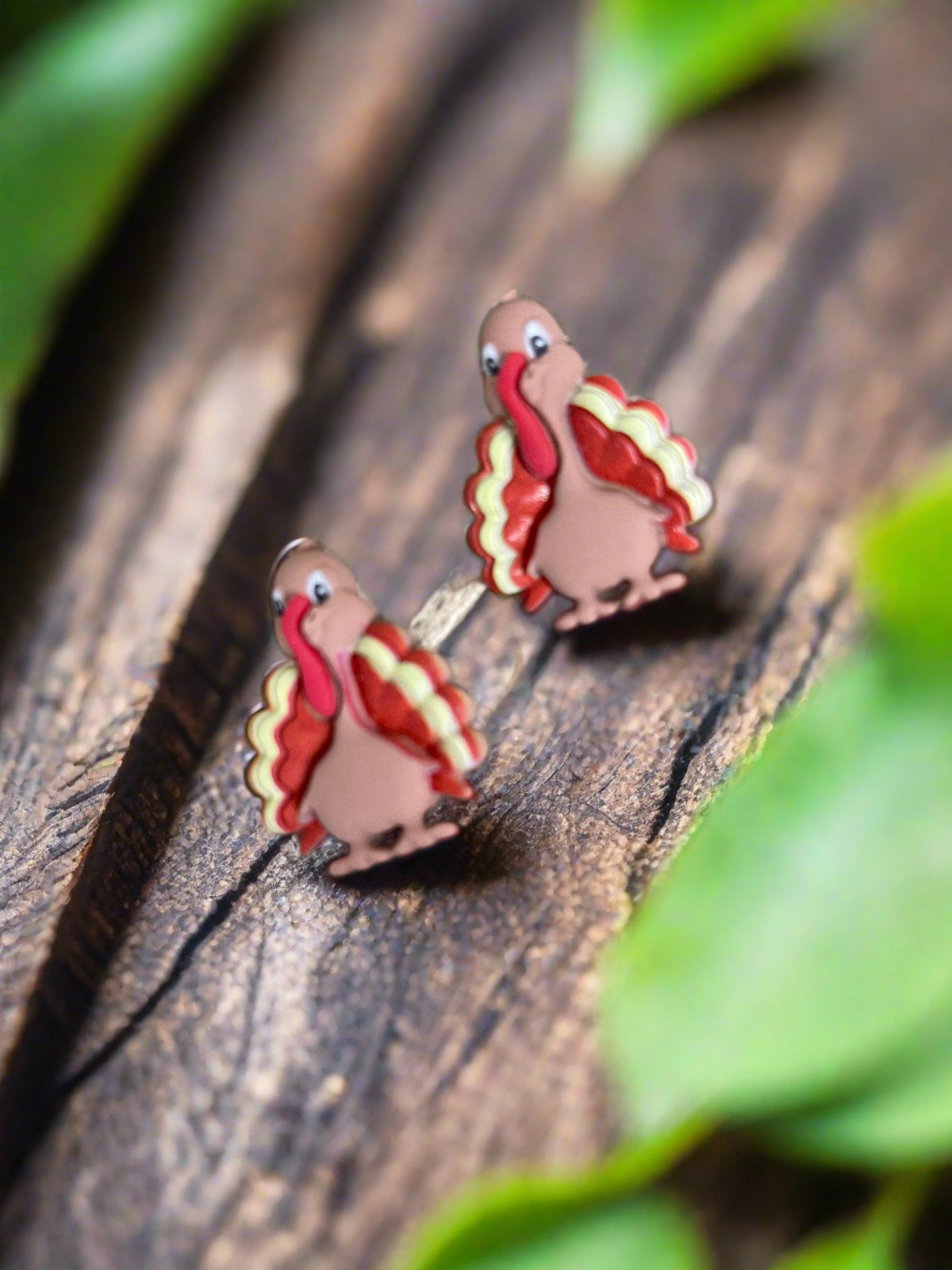 Turkey Stud Earrings - Farm Animal Jewelry - 4H Fair gift - Thanksgiving  accessories