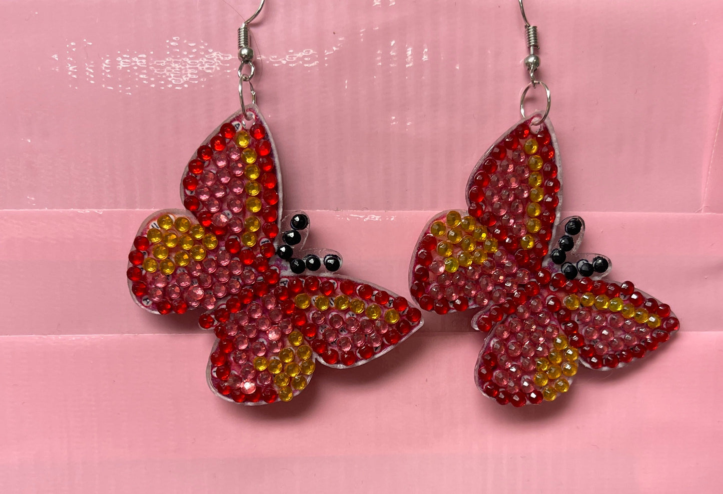 Diamond Painting Butterfly Wire Earrings-13Pink tiful of LOVE