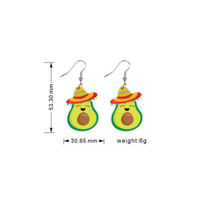 Mexican Avocado Wire EarringsPink tiful of LOVE