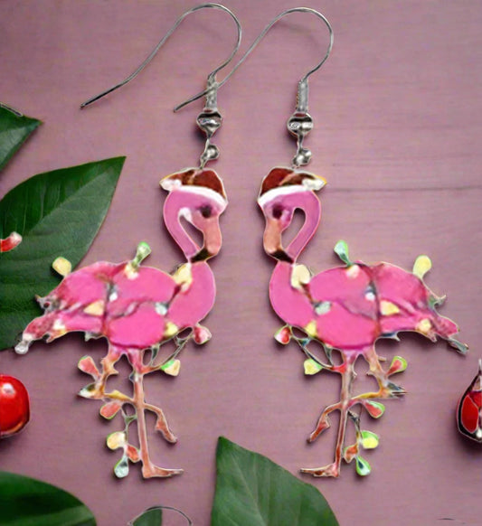 Christmas Flamingo Wire EarringsPink tiful of LOVE