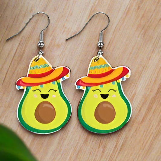 Mexican Avocado Wire EarringsPink tiful of LOVE