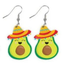 Mexican Avocado Wire EarringsPink tiful of LOVE