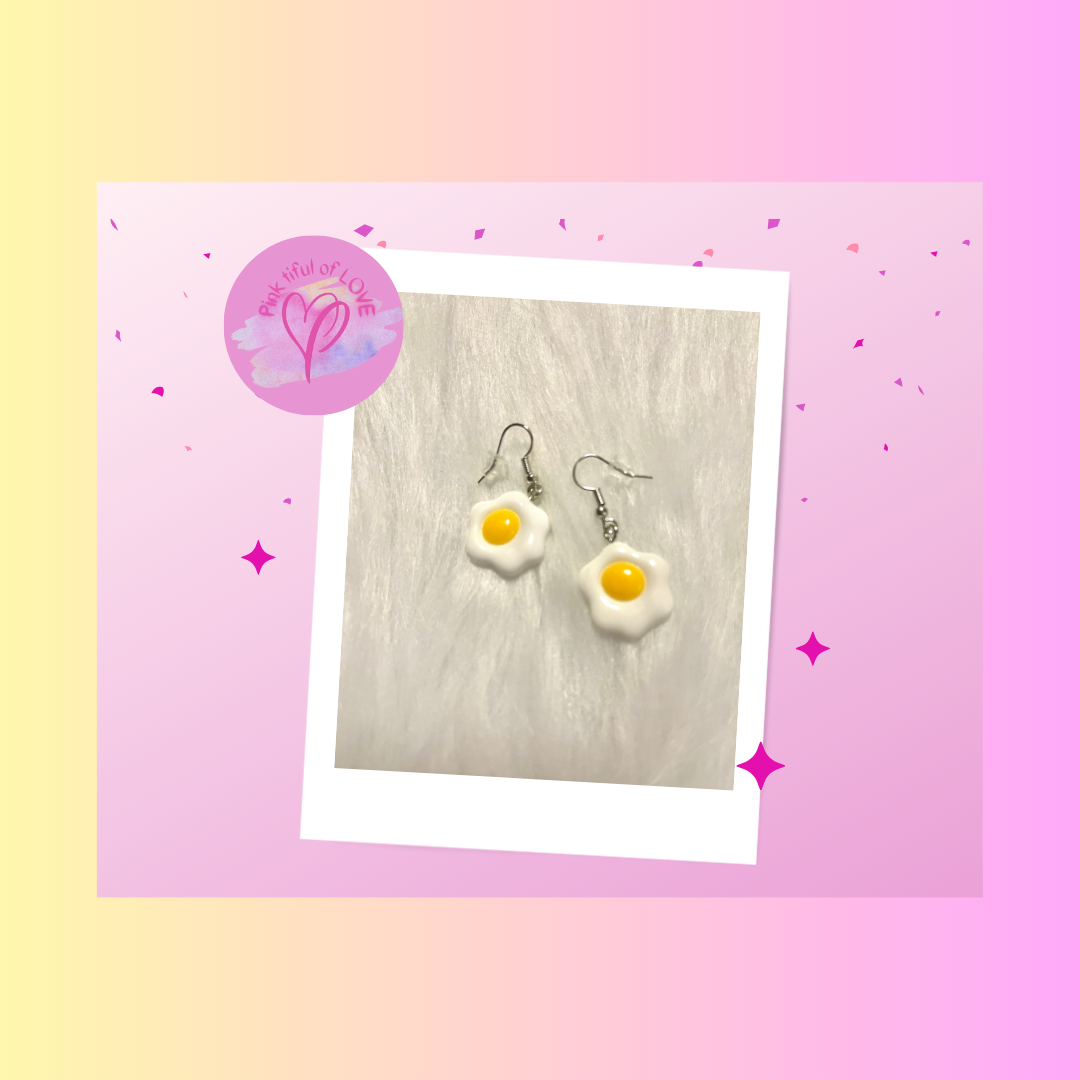 Fried Egg Wire EarringsPink tiful of LOVE