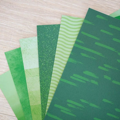 Creative Memories Green Gradient Paper Pack