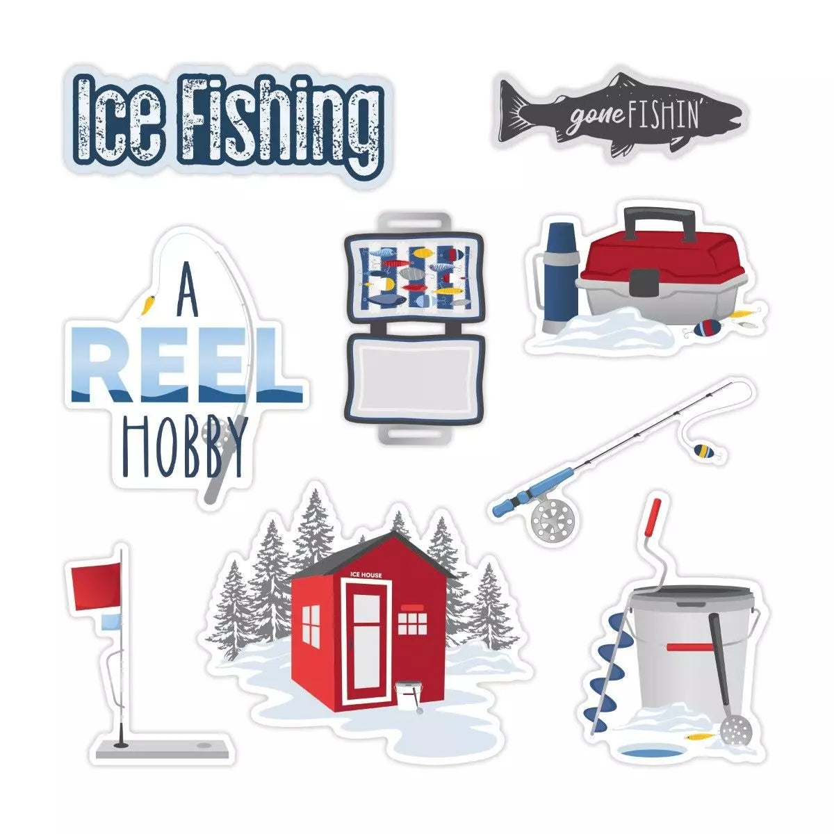 Creative Memories Flurry of Fun Ice Fishing EmbellishmentsPink tiful of LOVE