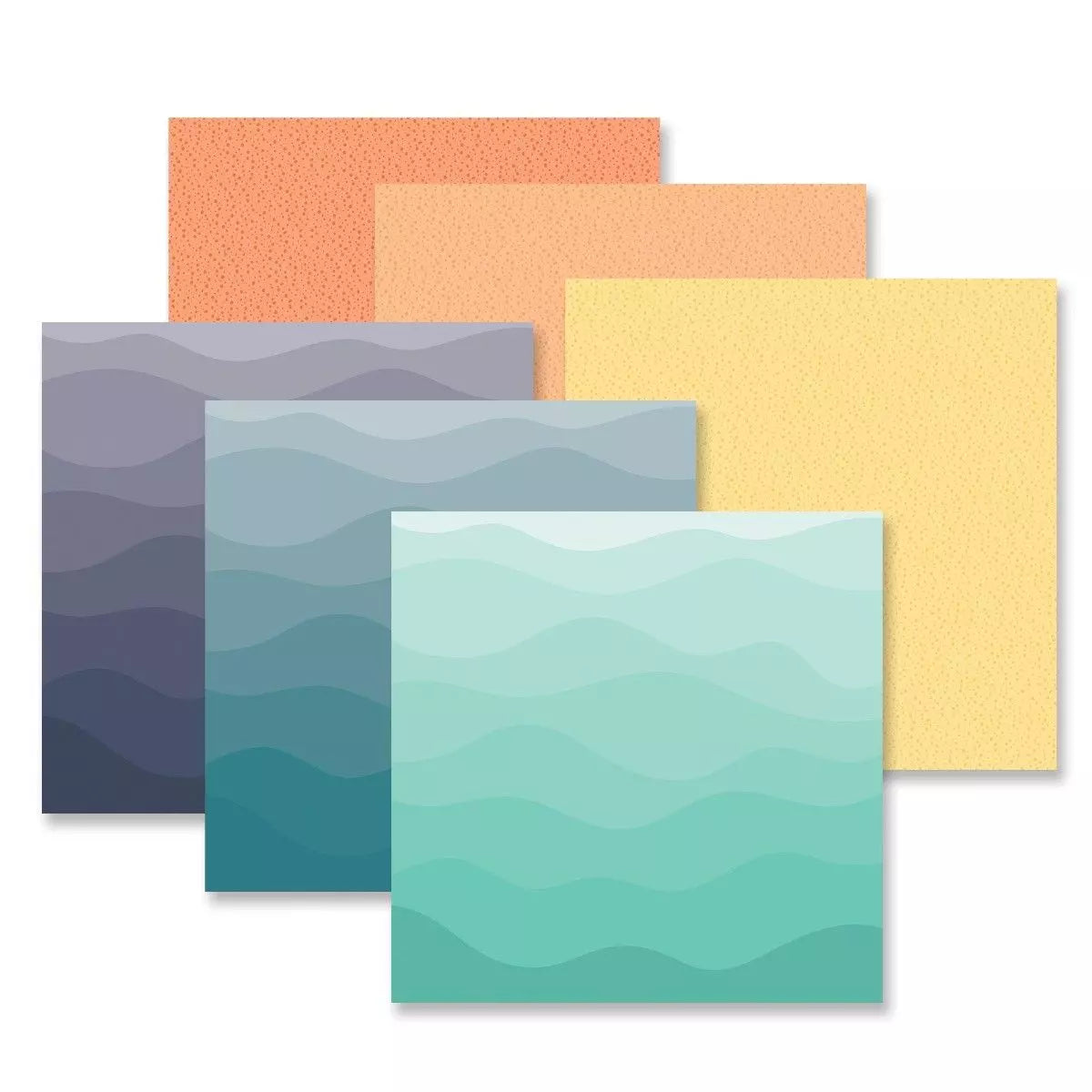 Creative Memories Sun-Soaked Tone-on-Tone Paper Pack (6/pk)