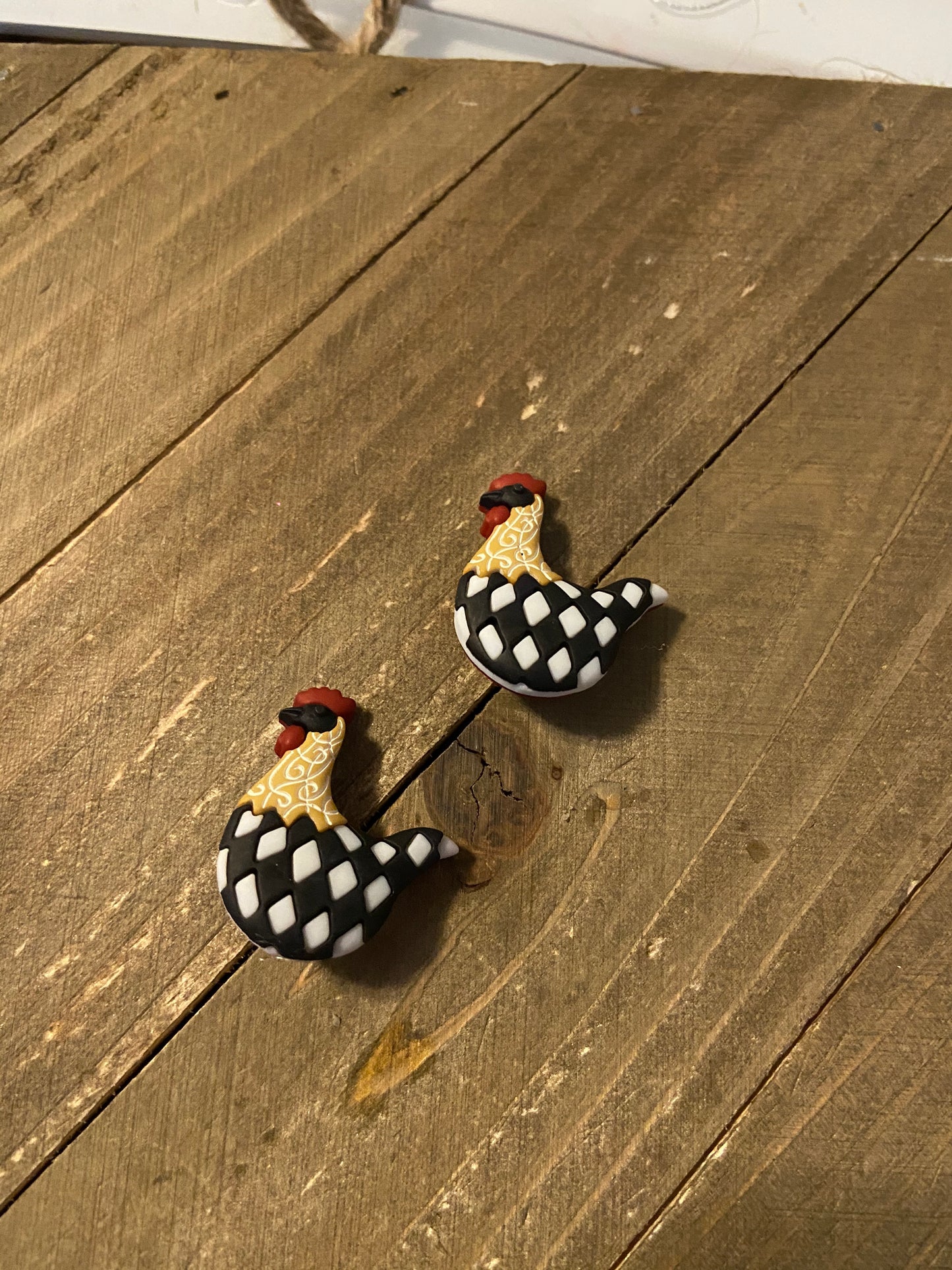 Stylin Chickens Roosters Post Earrings(3 poses to choose from)Pink tiful of LOVE