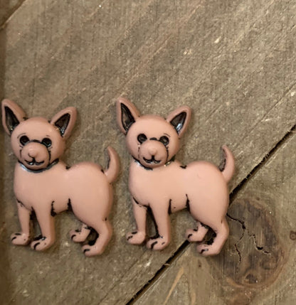 Puppy Parade Post Earrings  (7 assorted puppies)Pink tiful of LOVE